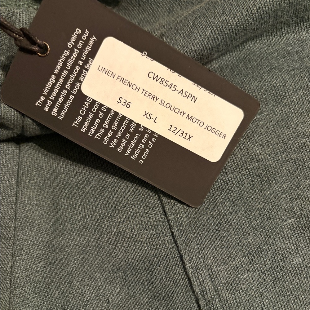 NWT Chaser Green Jogger Pants - Picture 3 of 5